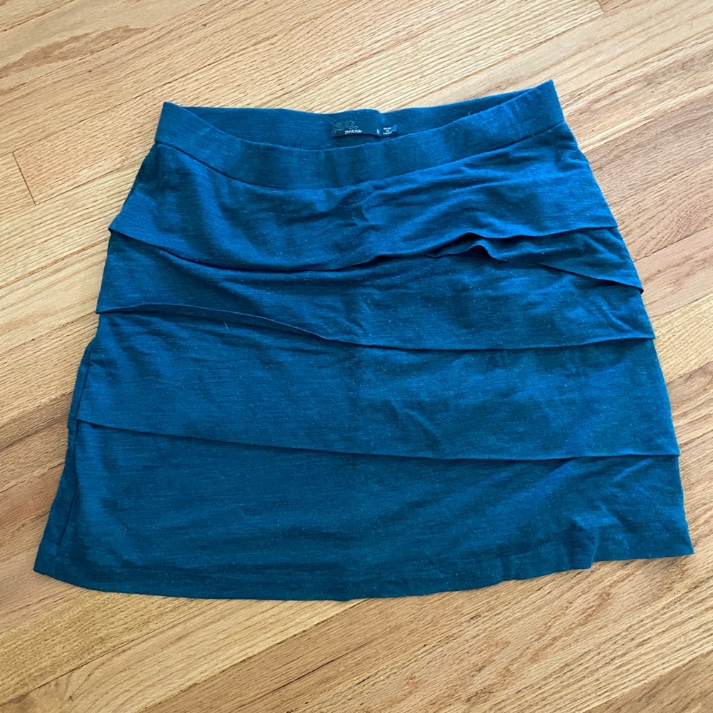 Prana - medium, blue skirt.